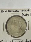 No Date Seated Liberty Silver Half Dollar Antique Circulated New Orleans Mint