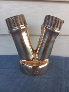 Vintage Antique CHICAGO FIRE DEPT Engine 61 Brass Fire Hose divider