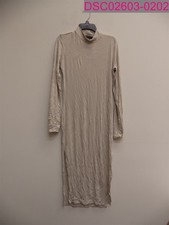 Nasty Gal Number One Hit Bodycon Dress Women's Size 6 Stone Color Long Sleeve