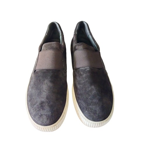 VINCE Kirkland Sneakers Pewter Slip-on Platform Elastic Goring Rubber Sole 8.5 - Picture 2 of 15