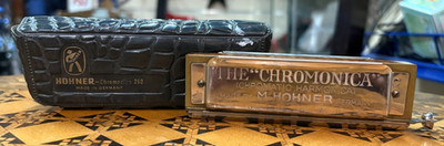 Vintage 1950's M. Hohner Chromonica 260 Harmonica Key of C with Free Case SU413