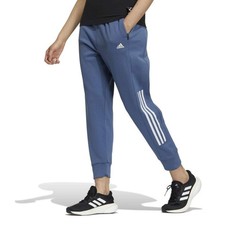 Adidas L Women'S 24/7 Fleece Lining Sweatpants Wonder Steel Blue Three Stripes