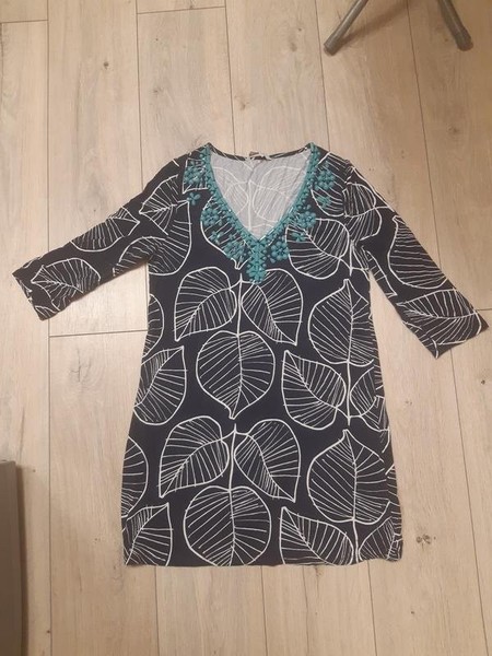 Women Boden Dress Turquoise Cotton 34 / XS / 42