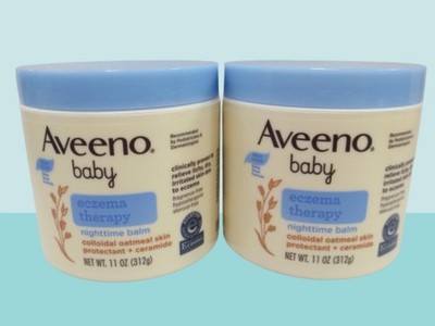 AVEENO BABY ECZEMA THERAPY NIGHTIME BALM 11 OZ EXP: 2027 LOT OF 2