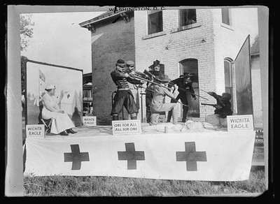 Photo:Wichita Kansas 1919 Campaign Parade Float One for All One for One