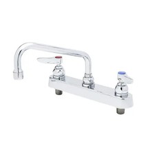 T S Brass B-1122-XS 8" Deck Mount Workboard Faucet w/ 10" Swing Spout