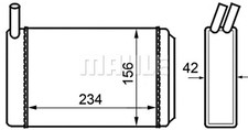 MAHLE Innenraumheizung Wärmetauscher Aluminium Für AUDI PORSCHE 72-93 811819031
