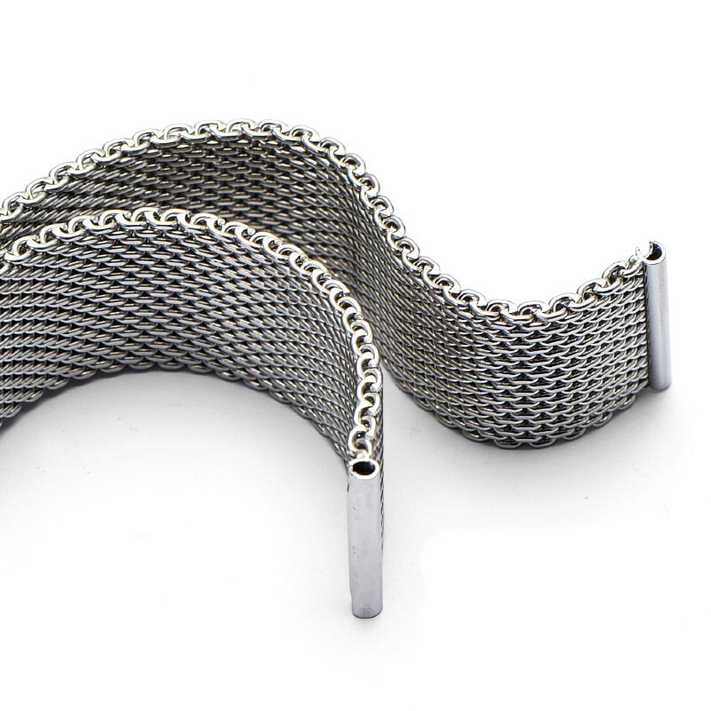 Silver Mesh Strap for IWC Portofino, Portugieser Milanese Band 20