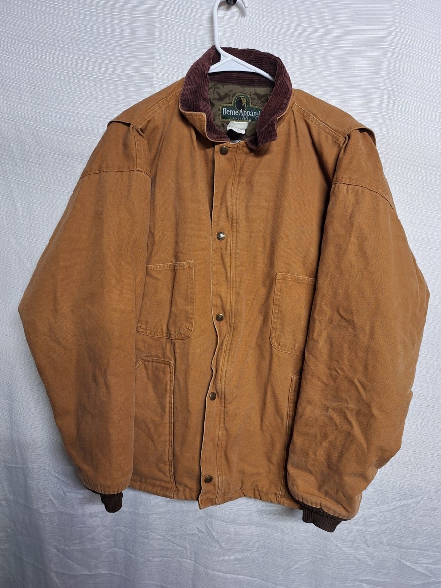 Berne Apparel Vintage Men's Brown Distressed Lined Collar Jacket