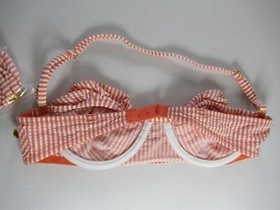 Victoria's Secret Sexy Little Things Seersucker Swim Bikini Top 34B Underwire
