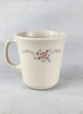 6 Vntg. Corning Corelle ENGLISH BREAKFAST Coffee Cups Mugs - Pink & Blue Floral