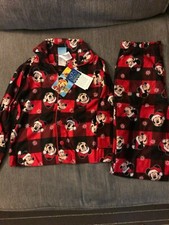 NWT Mickey Mouse Flannel Pajama Set Top and Bottom - 4T 30