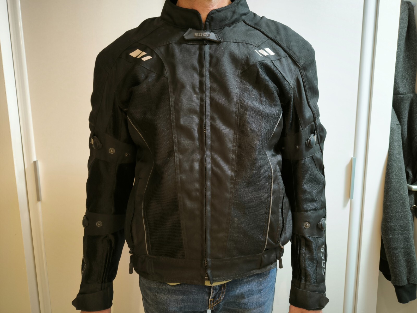 Blouson moto SACE textile veste motard étanche XL 4 saisons