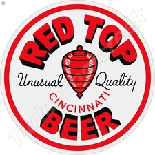 Red Top Beer 11.75" Round Metal Sign
