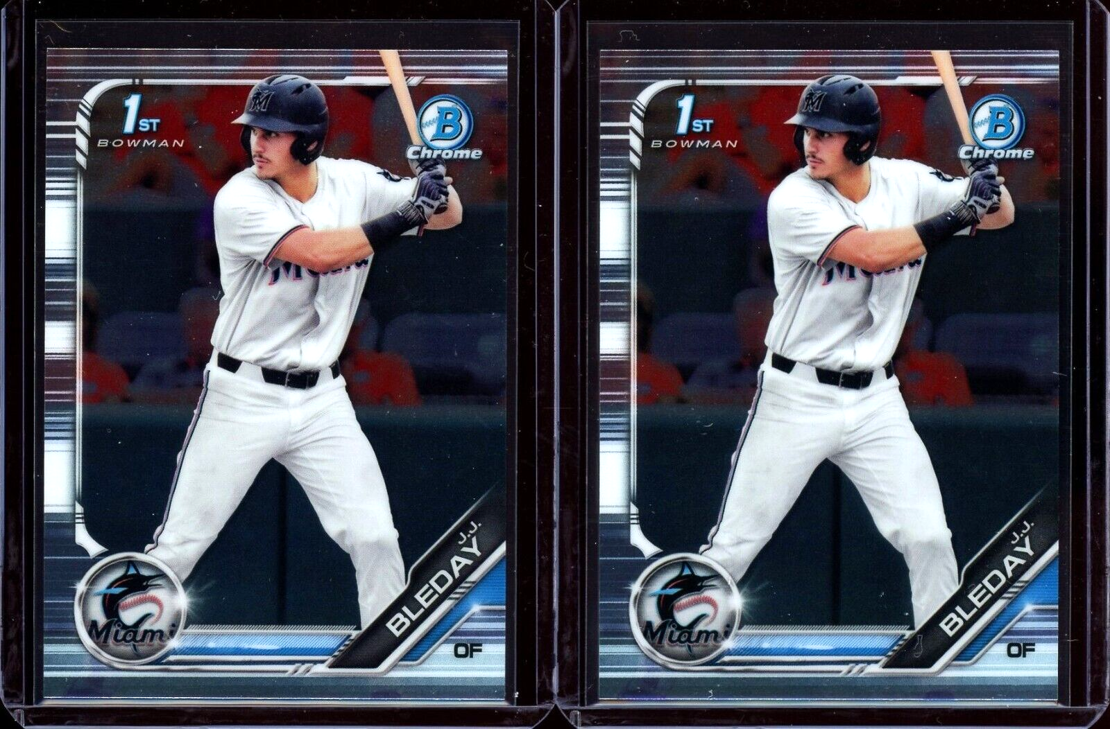 2019 1st Bowman Draft Chrome ~ J.J. Bleday ~ #BDC-150 ~ Marlins ~ Lot Of 2