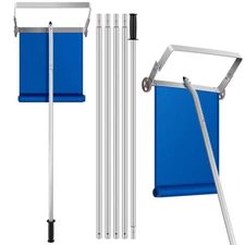 Lightweight Snow Roof Rake Removal Aluminium Tool 4.8-20.8ft Adjustable w/ Wheel