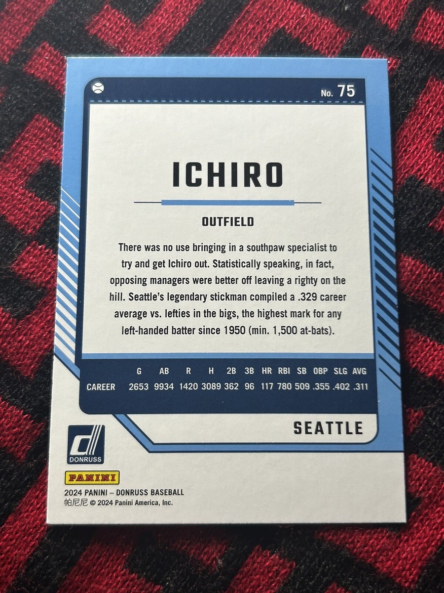 TOPPS DONRUSS Baseball MLB Ichiro イチロー① 2024 Donruss Baseball - Liberty Parallel Ichiro #75 Seattle