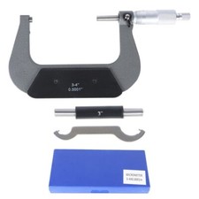 3-4" Precision Outside Micrometer 0.0001" Carbide Tipped,Standard High-Quality