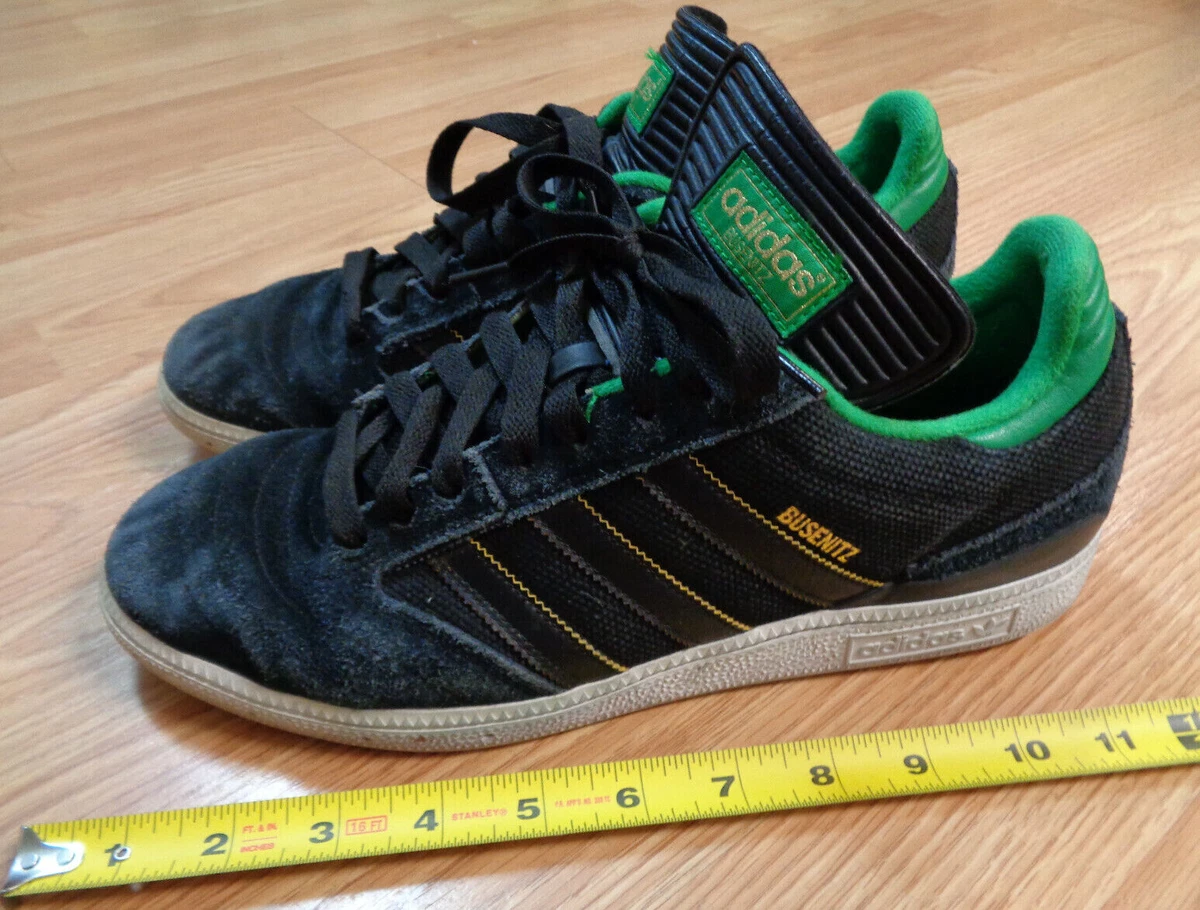 Baskets de skateboard adidas CHANVRE BUSENITZ homme taille 10 noir vert noir