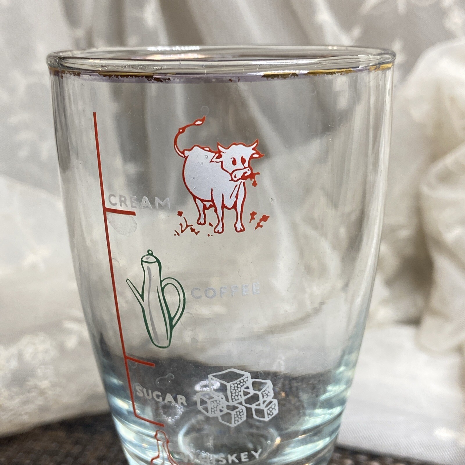 Vintage Irish Coffee Recipe Mixing Glass Barware 5-1/2” X 2-1/2”