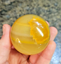 Vintage Glass Gear Shift Knob Amber Swirl Very Nice