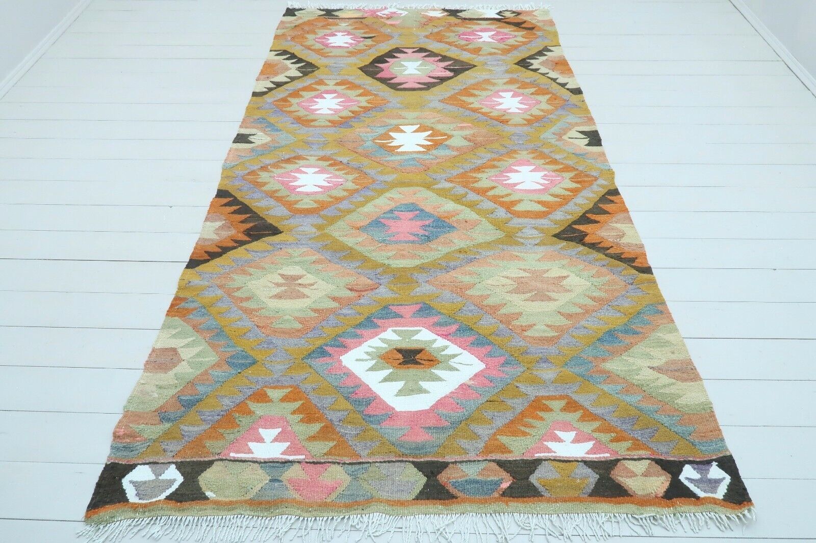 Anatolia Barak Nomads Kilim, Pastel Color Rug, Area Rugs, Kelim, Carpet 55"x104"