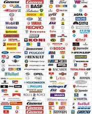 108 Decals 100x17mm Bandenwerbung Carrera 132/140 Slotcar  Leitplanke Aufkleber