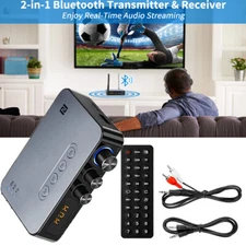 2 in 1  Bluetooth 5.1 Audio Adapter Transmitter Receiver Wireless Adapter AUX US