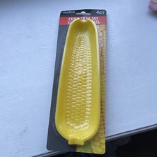 Corn On The Cob Tray Set - Plastic - Set Of 4