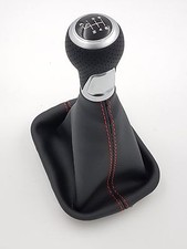 SCHALTKNAUF + SCHALTSACK passt für AUDI A4 S4 B8 8K S-LINE / 6G /Naht Rot