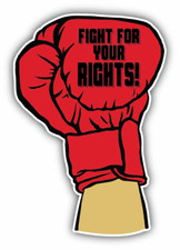 10cm Autoaufkleber Sticker Decal Laptop Farbe K?mpfer Kampf f?r Ihre Rechte H382