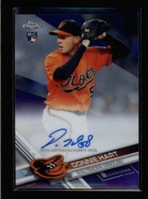 DONNIE HART 2017 TOPPS CHROME ROOKIE PURPLE REFRACTOR AUTO RC #029/250 AX3454