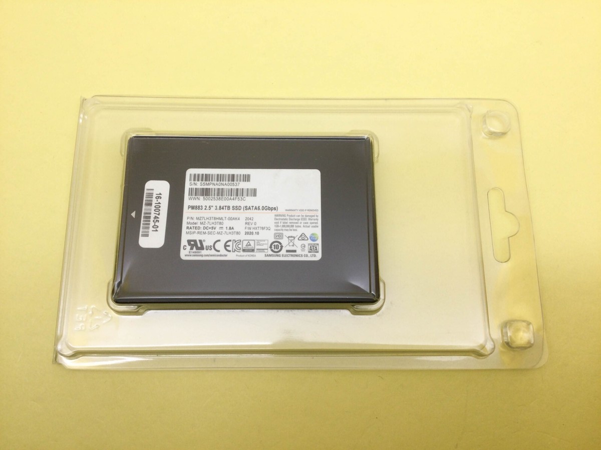 MZ-7LH3T80 Samsung PM883 Series 3.84TB 2.5