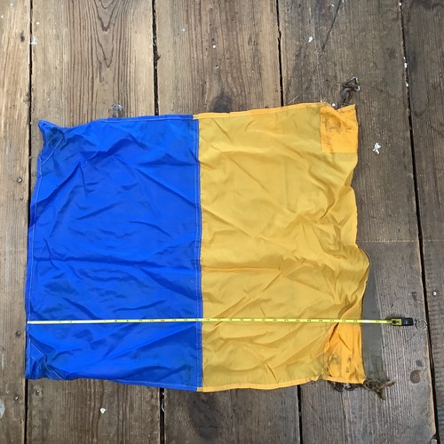 Vintage Seefahrt Kilo 20x30 Signal Flagge Segeln Maritim Buchstabe K Nylon Internationa - Bild 3 von 12