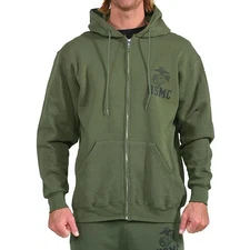 USMC EG&A "Repel" Performance Zip Hoodie-OD Green