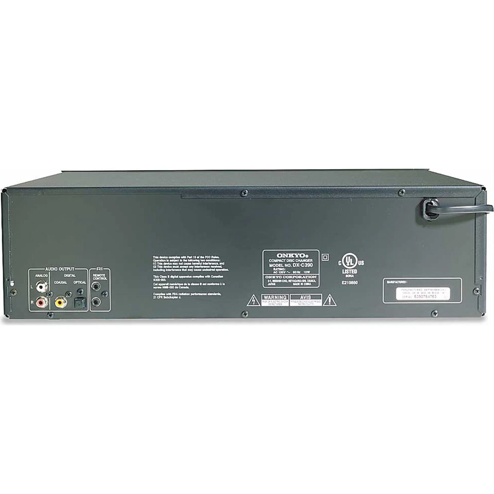 Onkyo DX-C390 6-Disc Carousel CD Changer CD Player Black - Image 4 of 4