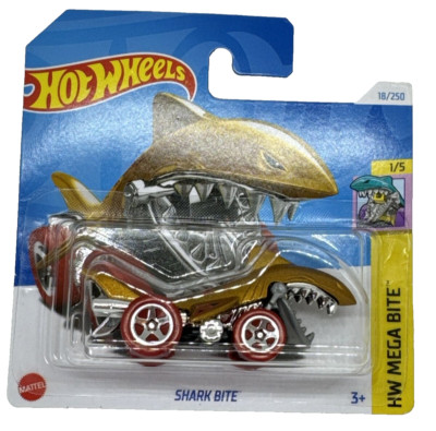 Hot Wheels Shark Bite Gold HW Mega Bite Number 18 New and Unopened