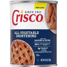 Crisco All-Vegetable Shortening 96 oz Baking  Cooking Large Size Can.