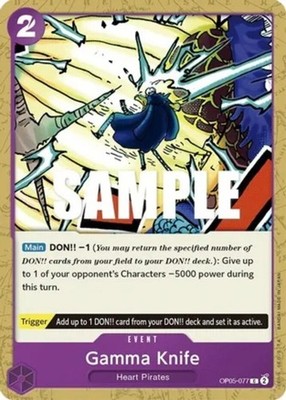 NM-Mint, English One Piece Gamma Knife - OP05-077 - C Awakening of the New Era O