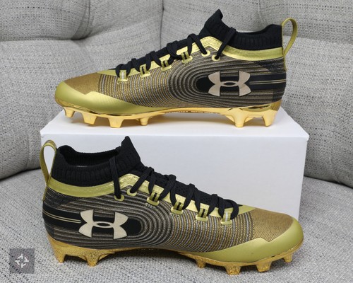 Crampons de football Under Armour Spotlight MC dorés noirs pour homme taille 11 (3020675-900) - Photo 2/8