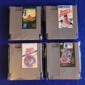 Four Tested NES Games - Baseball, Major League Baseball, Bases Loaded 2 and 3