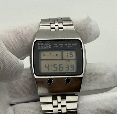 SEIKO Quarz LCD M159-5059 Vintage 70s 70er Herren Uhr Mens Watch - Edelstahl - Bild 1 von 4