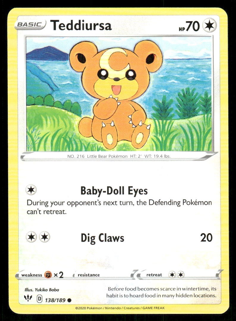 Pokémon TCG Pokémon Teddiursa Teddiursa Common Regular
