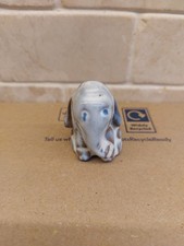 Vintage ELEPHANT Glazed Pottery Ceramic Miniature Stoneware Handmade 4cm High