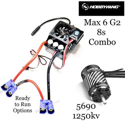 RCP-RTR Hobbywing EZRUN Max 6 G2 ESC & 5690 1250kv 8s Motor Combo
