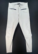 Horse Pilot Front Zip White Show Breeches (Small / S)