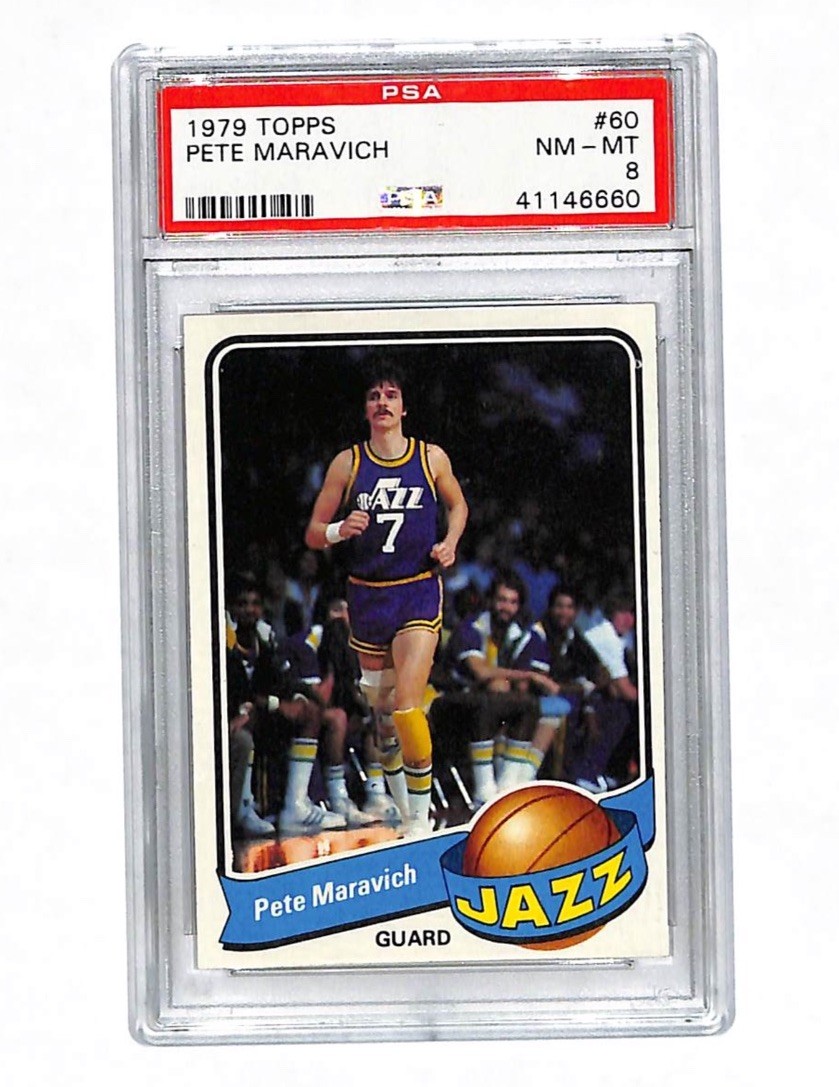 1979 Topps #60 Pete Maravich Card PSA 8 Jazz 