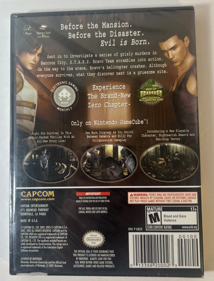 Resident Evil Zero Player’s Choice Nintendo GameCube NUEVO Precintado Foto 4 de 4