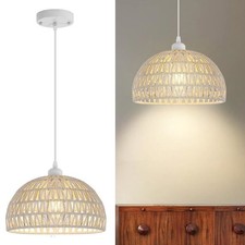 Vintage Pendant Lamp Boho Rattan Ceiling Light Chandeliers Hanging Lighting Room