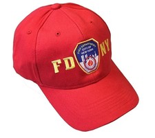 FDNY Junior Kids Baseball Hat Fire Department New York Red One Size Boys Girls
